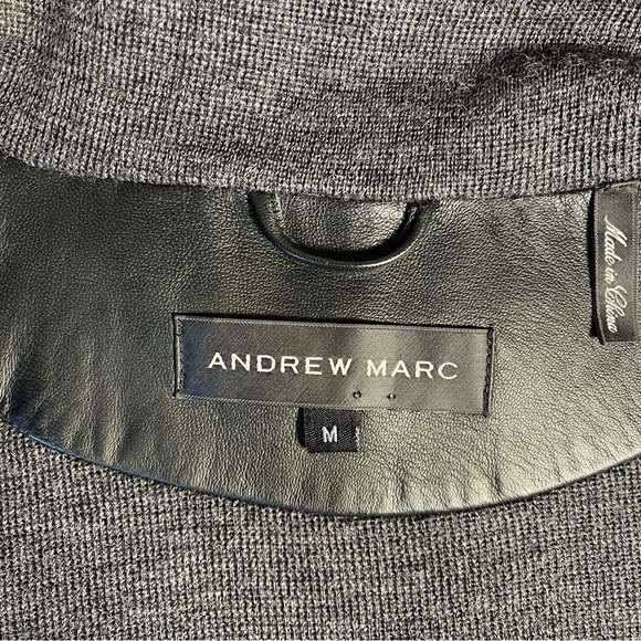 Andrew Marc Women's Asymmetrical shawl collar  Leather Jacket with wool lining - Picture 10 of 12
